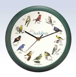 Audubon Singing Bird Clock - 8"