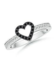 Enhanced Black Diamond Heart Ring