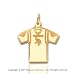 14k Yellow Gold Fine Minnesota Vikings T-Shirt Pendant