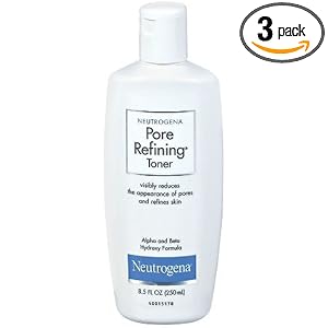 31VLjYsjirL. SL500 AA300 PIbundle 3,TopRight,0,0 AA300 SH20  Neutrogena Pore Refining Toner, Alpha and Beta Hydroxy Formula, 8.5 Ounce Bottles (Pack of 3)