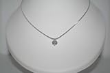 17 Sterling Silver Rope Chain With 6.5mm White Cubic Zirconia