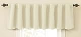 Sound Asleep Room-Darkening Backtab Window Valance, Ivory, 42-Inch