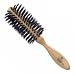 A half radial, cherry wood, black bristle brush. A hand finished half radial brush made from cherry wood and filled with finest black bristle for an exceptionally urbane, clean look.