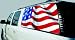 Exterior Mounted See-Thru Window Graphics - Stars & Stripes Kit (Side Windows) 65 x 24