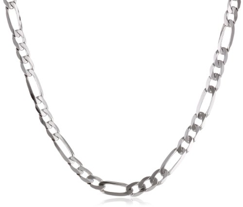 Buy Men s 14k White Gold 3 8mm Figaro Chain Necklace 20B000VHPI72 Filter