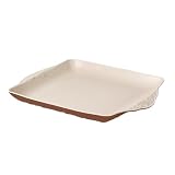 Pfaltzgraff Weir in Your Kitchen 13-by-13-Inch Square Baking Platter, Ginger