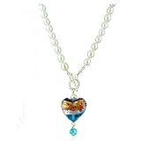 Murano Italian Glass 925 Sterling Silver Necklace 949