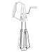 Stainless Steel Manual Whisk Egg Beater Rotary Handheld Egg Frother Mixer Cooking Tool Kitchen(White)