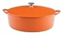 Mario Batali 9-Quart Cast-Iron Oval-Shaped Braiser, Persimmon