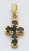 14kt Gold Emerald Cross Pendant - XR692
