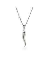 Small Sterling Silver Italian Horn Pendant
