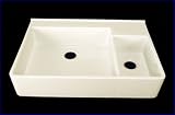 Kitchen Farm Apron Front Sink - Bisque Double Large/Small Bowl