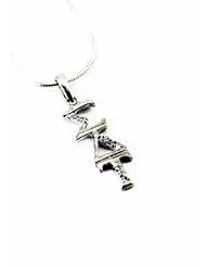 Sigma Delta Tau Sterling Silver Lavaliere set with Lab-Created Diamonds