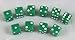 8mm Opaque Green with White Pips 10 Set by Koplow Games