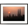 City Skyline in Haze Kuala Lumpur, Wilayah Persekutuan, Malaysia Framed Photographic Poster Print by Michael Aw, 29x21
