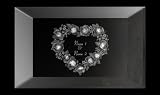 VIP-LASER 3D Glas Kristall Laserkristall Herz aus Rosen mit Deinem Namen graviert 80x50x50mm