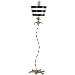 One Light South Beach Floor Lamp in Black and Cream