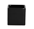 Gloss Black Ceramic Cube Vase/Planter - 6.5" x 6.5" x 6.5" tall
