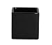 Gloss Black Ceramic Cube Vase/Planter - 6.5" x 6.5" x 6.5" tall