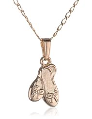 Childrens 14k Gold Filled Ballet Slipper Pendant Necklace, 15"