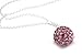 Authentic stud earrings .925 Sterling Silver Pink Crystal Ball Pendant Necklace 18