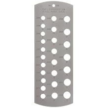 Starrett 198 Standard Letter Size Drill Gage, Hardened, Satin Finish, A-Z, 0.234 - 0.413" Diameter Range