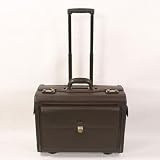 Winn Leather Wheeled Computer Catalog Case Black