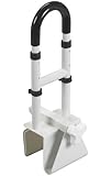 Drive Medical Adjustable Height Bathtub Grab Bar Safety Rail, White