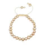 7.5-8mm Freshwater Champagne Pearl Adjustable Bracelet