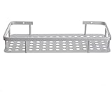 OrangeTag 1 Tier Wall Mounted Bathroom Shelf, Aluminium Silvery White