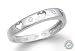 New Solid 14K White Gold Diamond Heart Band Ring Wow