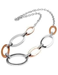 Stainless Steel Oval Necklace Pendant with Immerse Plating