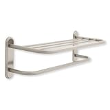Franklin Brass 2790SN Towel Shelf w/one bar, Beveled Flanges, 24 Width, Satin Nickel