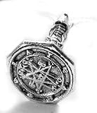 Goetia Pewter Wax Seal of Furfur Love Pendant Necklace
