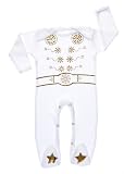 Rockabye-Baby Elvis Suit Gold Foil SleepSuits (White, 3-6 Months)