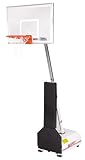 Schutt Sports Slam Series C1000 Height-Adjustable Portable Basketball System with 48 Inch Clear Acrylic Backboard