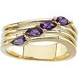 18K Yellow Gold Amethyst Ring