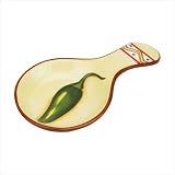 Green Chile Motif Ceramic Kitchen Spoon Rest - Aspen Country Store
