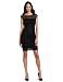 Jax Women's Satin Lace Combo Dress, Black, 8