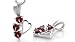 Heart Cut Garnet Three- Stone Pendant Sterling Silver