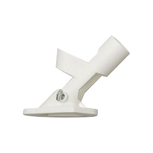 Wall Mount Flag Pole Bracket Cast Iron White
