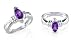 Marquise Cut Amethyst Ring Sterling SIlver
