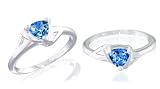 Trillion Cut London Blue Topaz Ring Sterling Silver