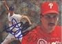 Toby Borland, Philadelphia Phillies, 1995 Fleer Flair Foil Autographed Card