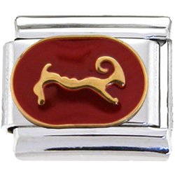 RED Zodiac Sign ARIES Italian Charm