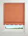 Kitchen & Housewares : Terracotta Red - Plain Scalloped Edge Roller Blind / Blinds - 180x160cm