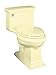 Kohler K-3453-Y2 Memoirs Comfort Height Elongated Toilet with Stately Design and Glenbury Quiet-Close Toilet Seat, Sunlight