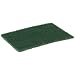 Glit 26044 TN Nylon Industrial Green Pad, Synthetic Blend Resin, 9" Length x 6" Width (Case of 20)