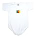 BABY BODYSUIT WHITE FLAG  CAMEROON  3 - 6 Months