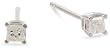 10k Gold Princess-Cut Diamond Studs (1/10 cttw, K Color, I2-I3 Clarity)